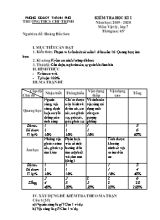 Đề kiểm tra học kỳ I môn Vật lý Lớp 7 - Năm học 2019-2020 - Trường THCS Chu Trinh (Có đáp án)